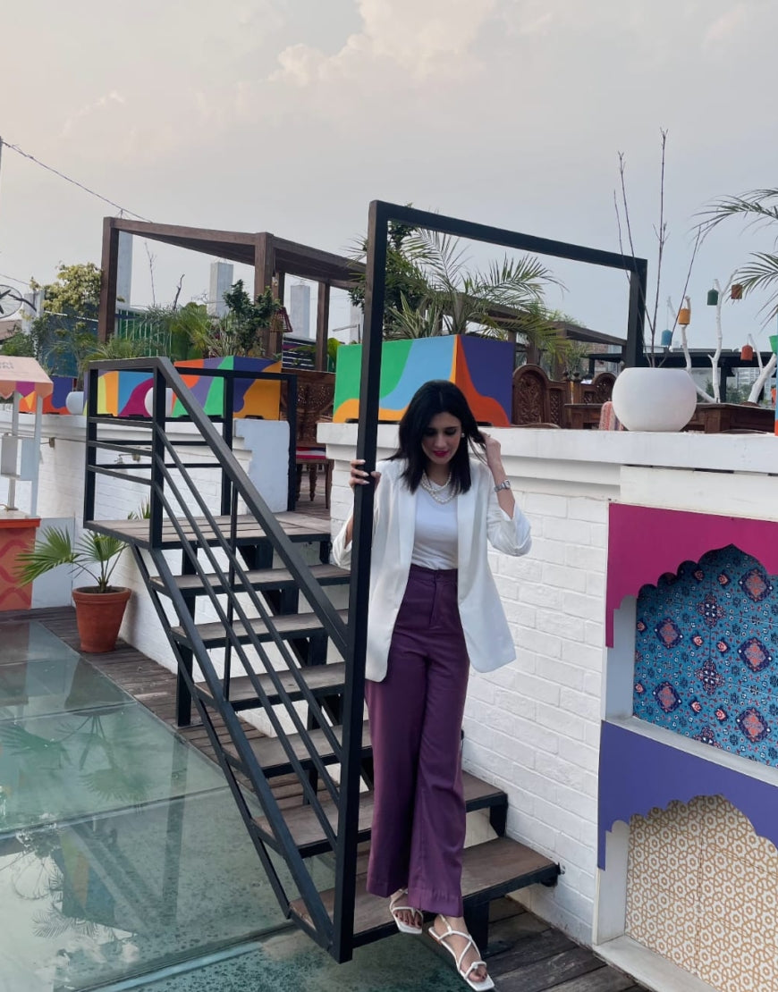 The Enduring Bloom (Wide Leg Centre Pleated Dress Pant Magenta)