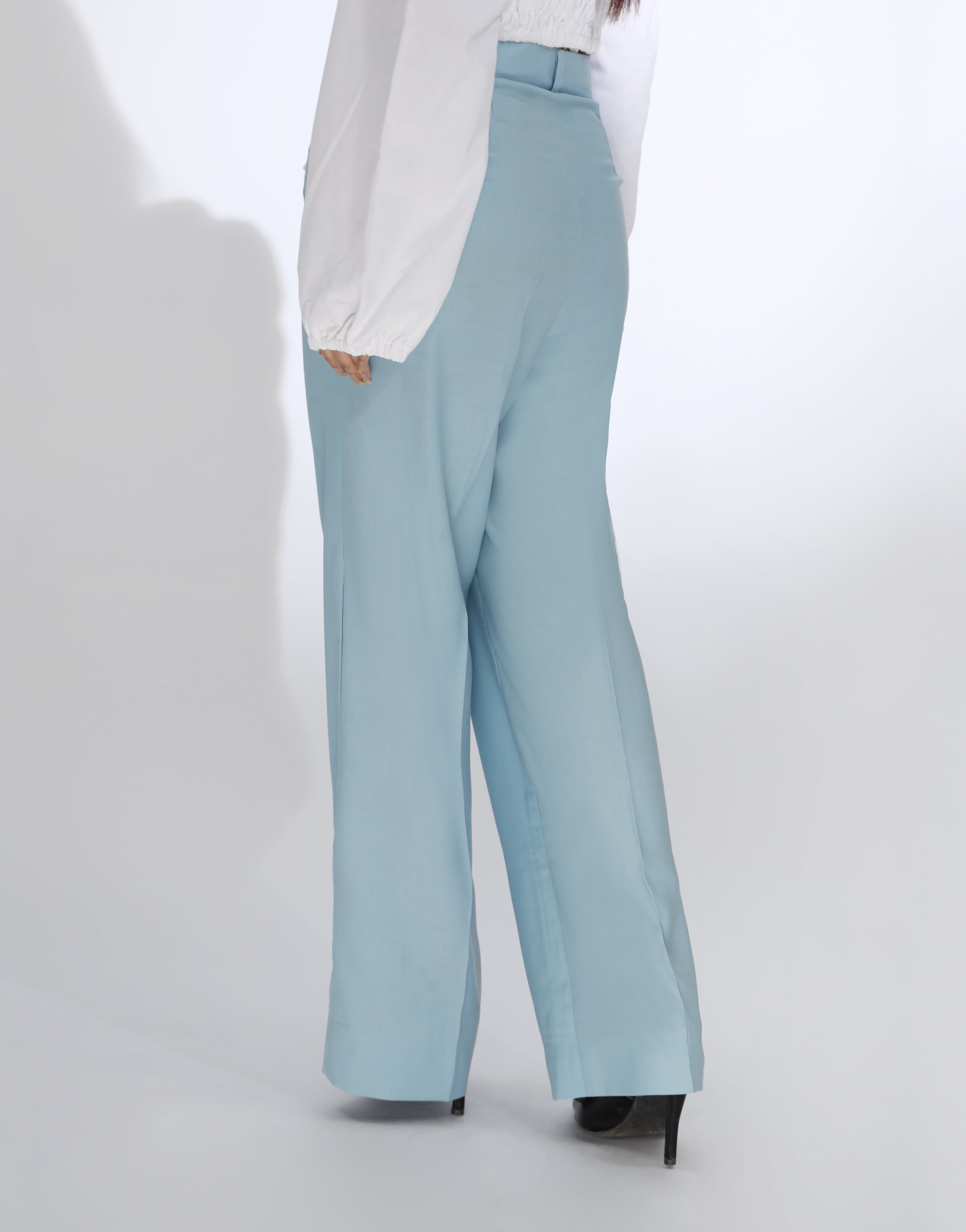 After Rain (Wide Leg Side Pleated Dress Pants Sky)
