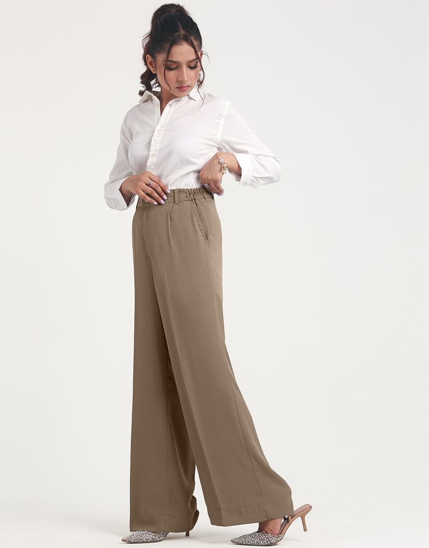 Brown Wide Leg Pants