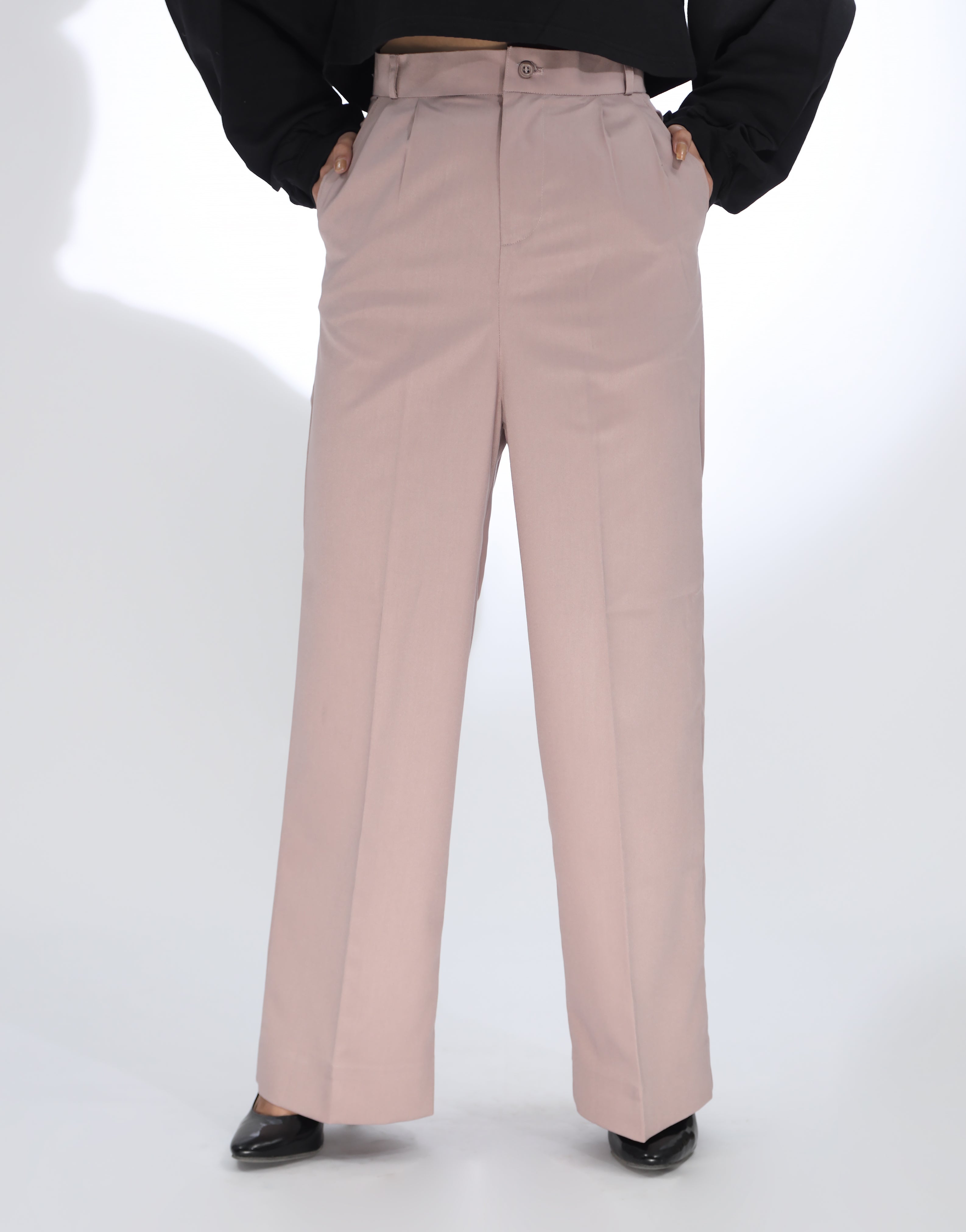 Thread of Hope (Wide Leg Double Pleated Dress Pant Baby Pink)