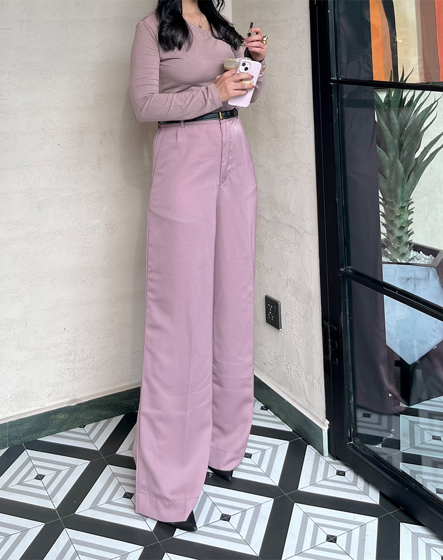 Pink Wide Leg Pants