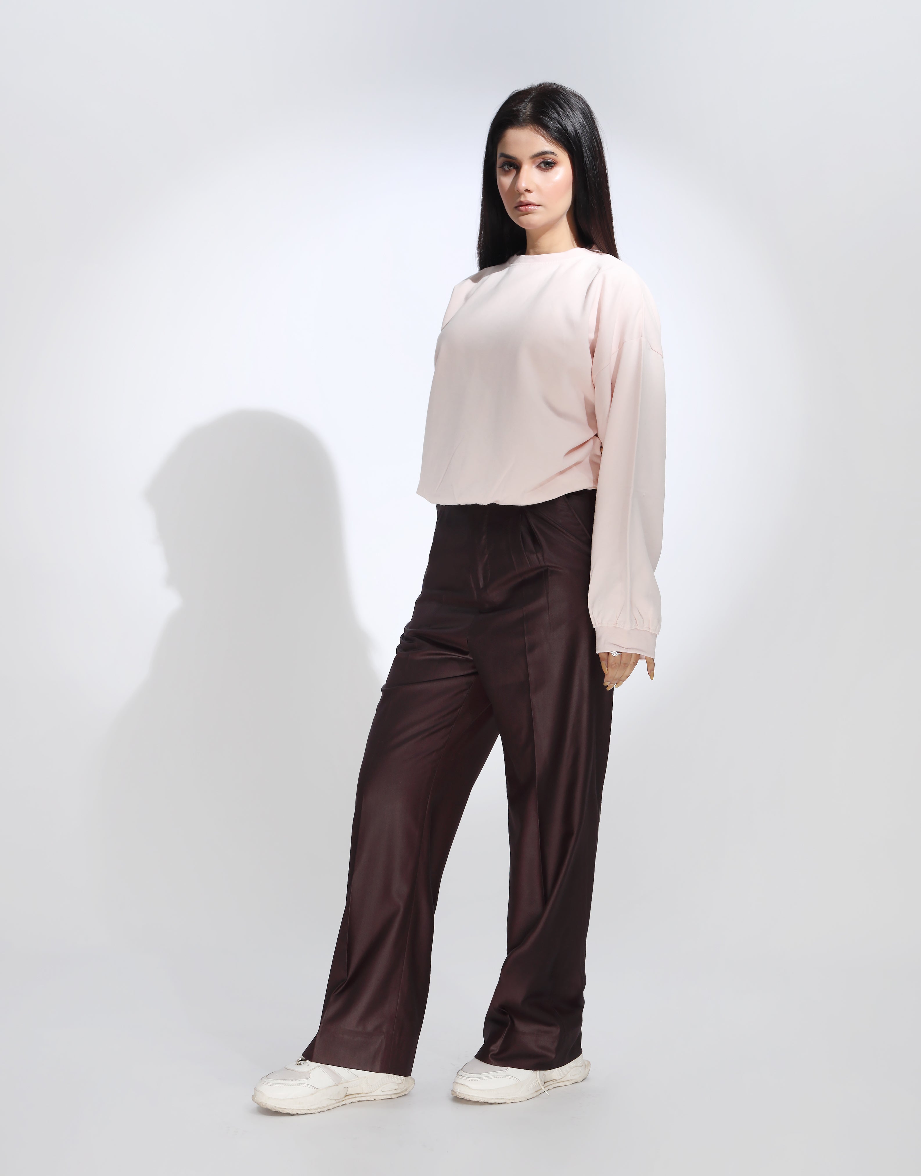 Phoenix Hem (Wide Leg Box Pleated Dress Pants Burgundy)