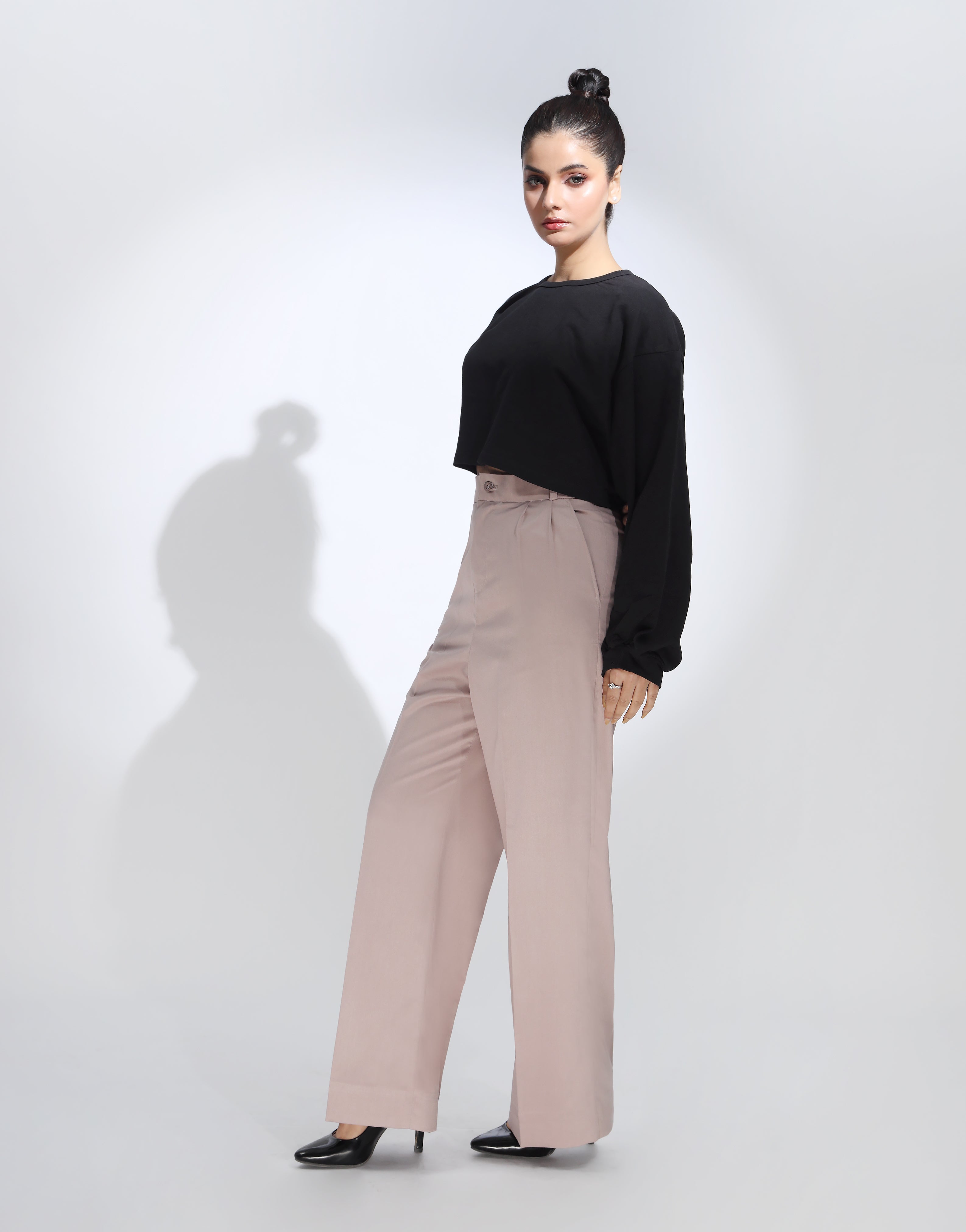 Thread of Hope (Wide Leg Double Pleated Dress Pant Baby Pink)