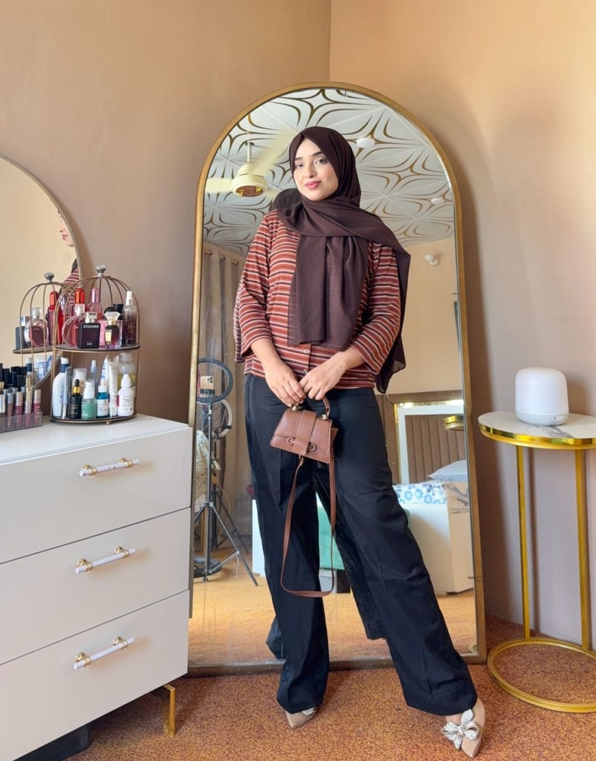 Whispered Victory (Wide Leg Single Pleated Formal Pant Black)