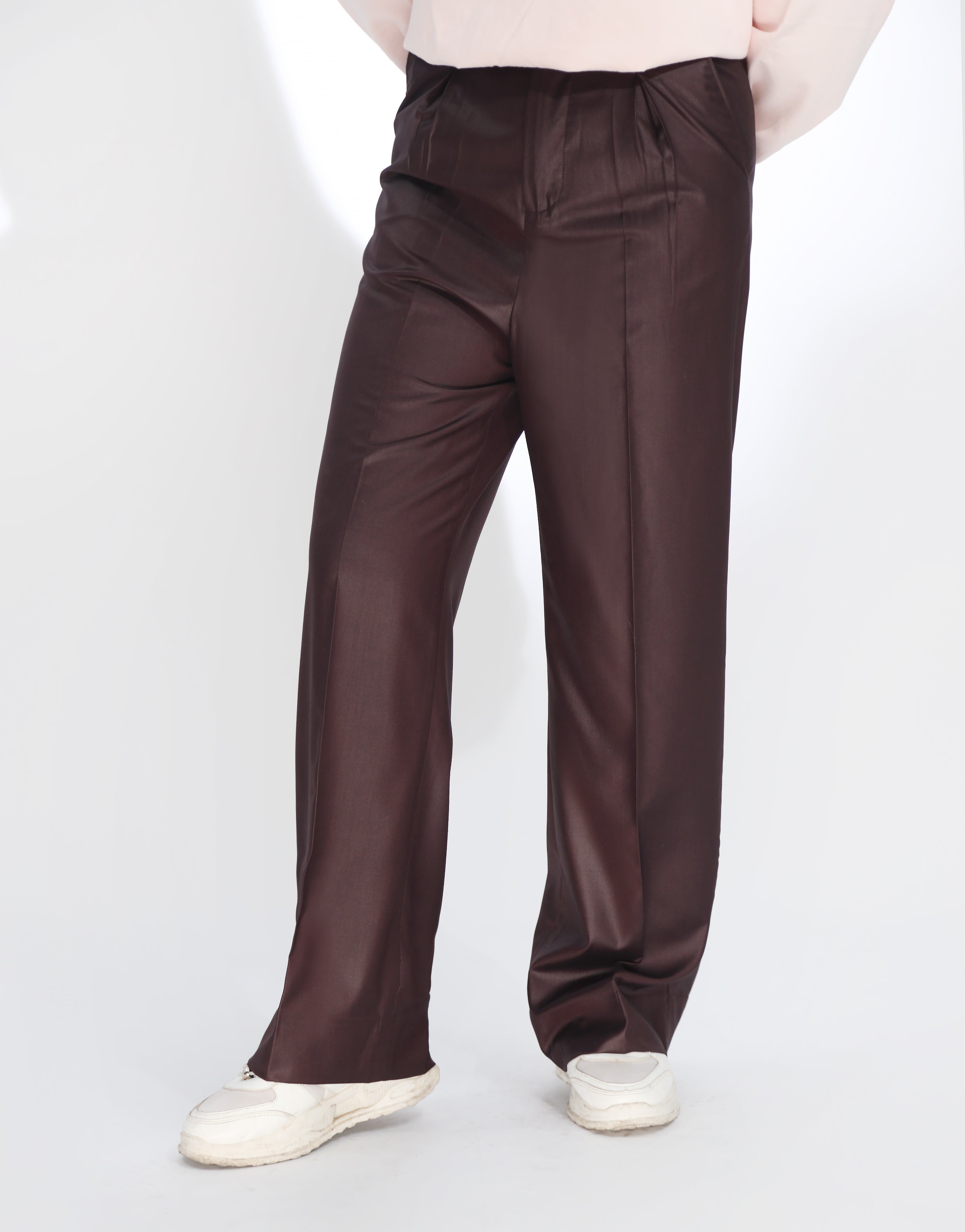 Phoenix Hem (Wide Leg Box Pleated Dress Pants Burgundy)