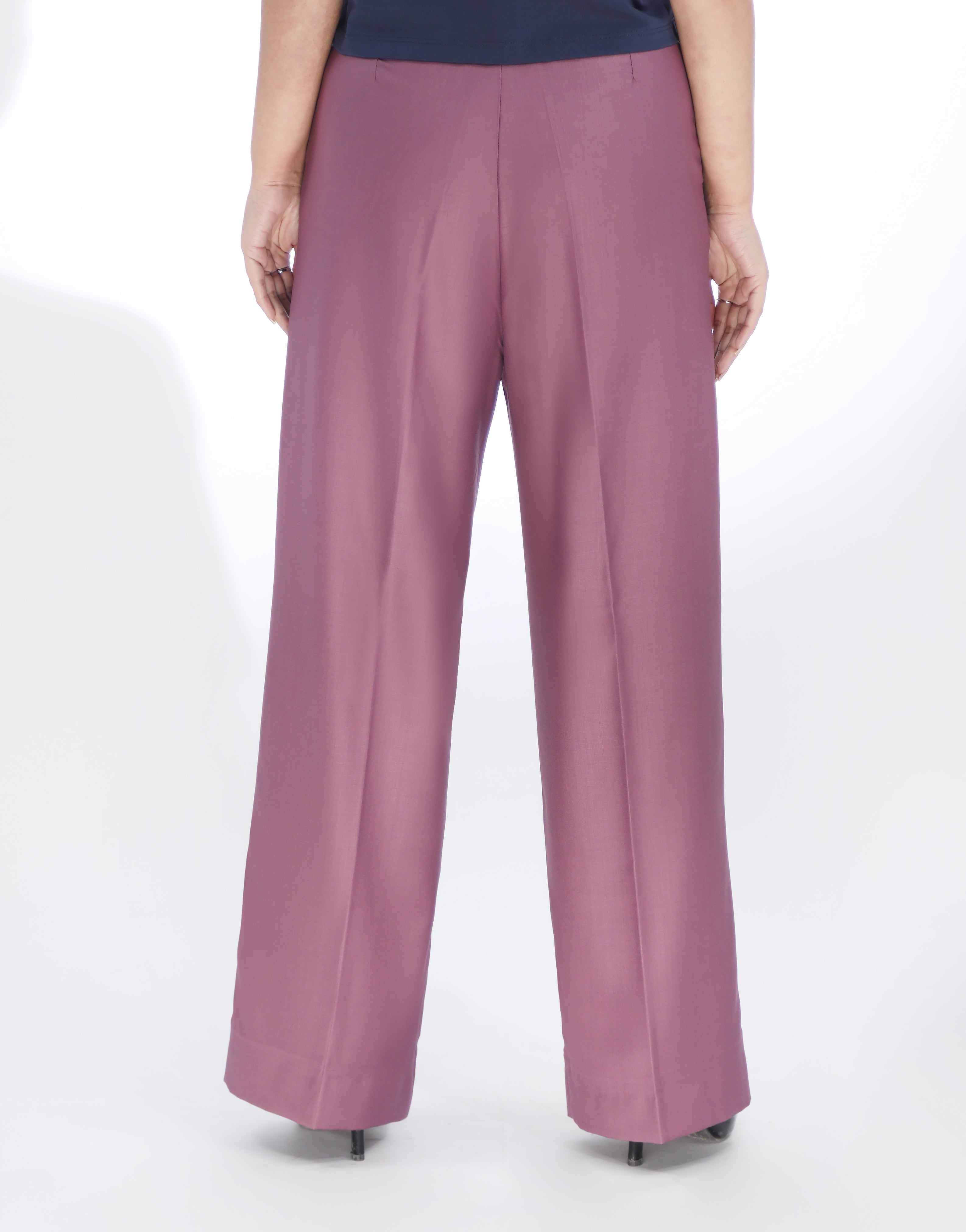 The Enduring Bloom (Wide Leg Centre Pleated Dress Pant Magenta)