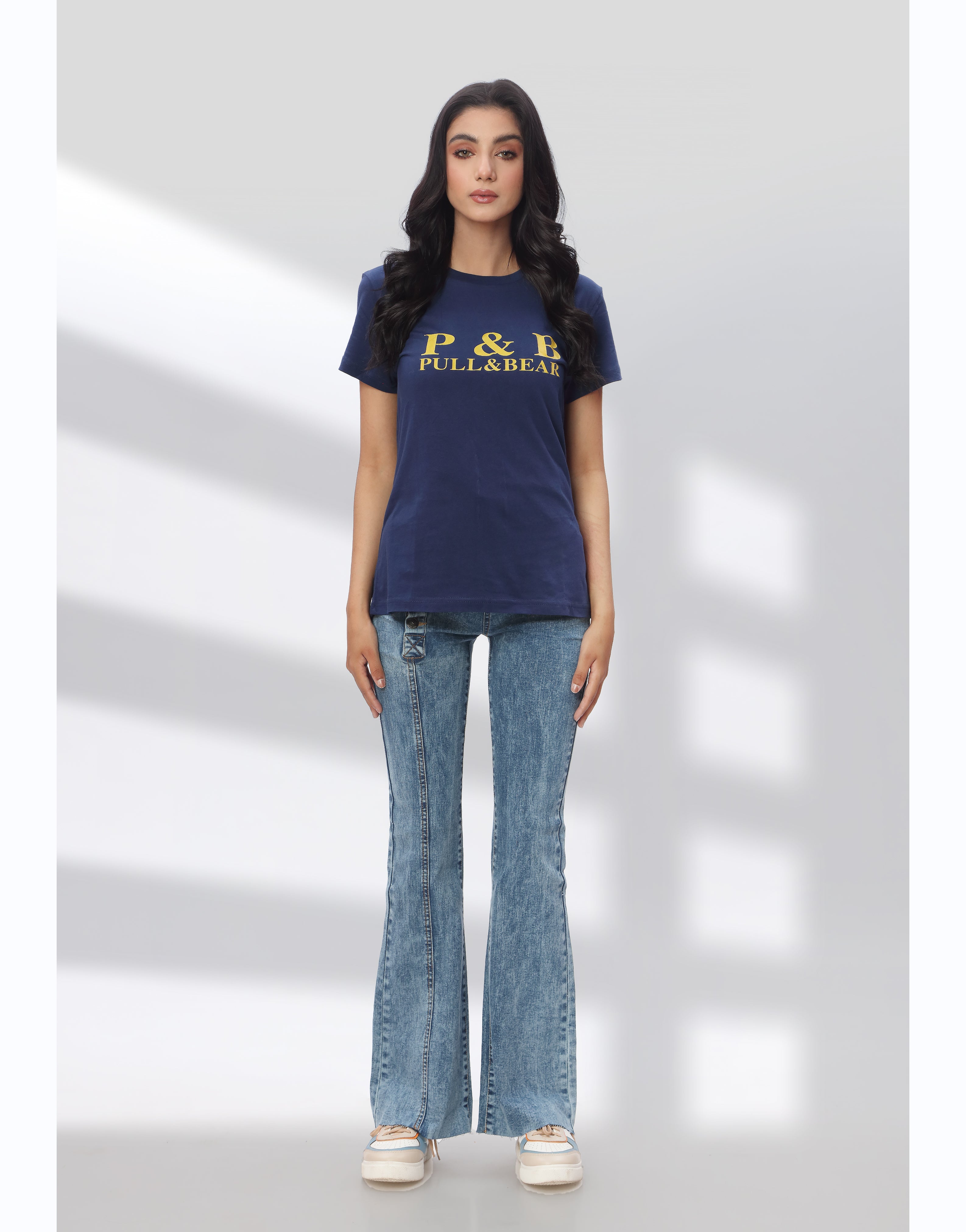 P & B PRINTED YELLOW T SHIRT