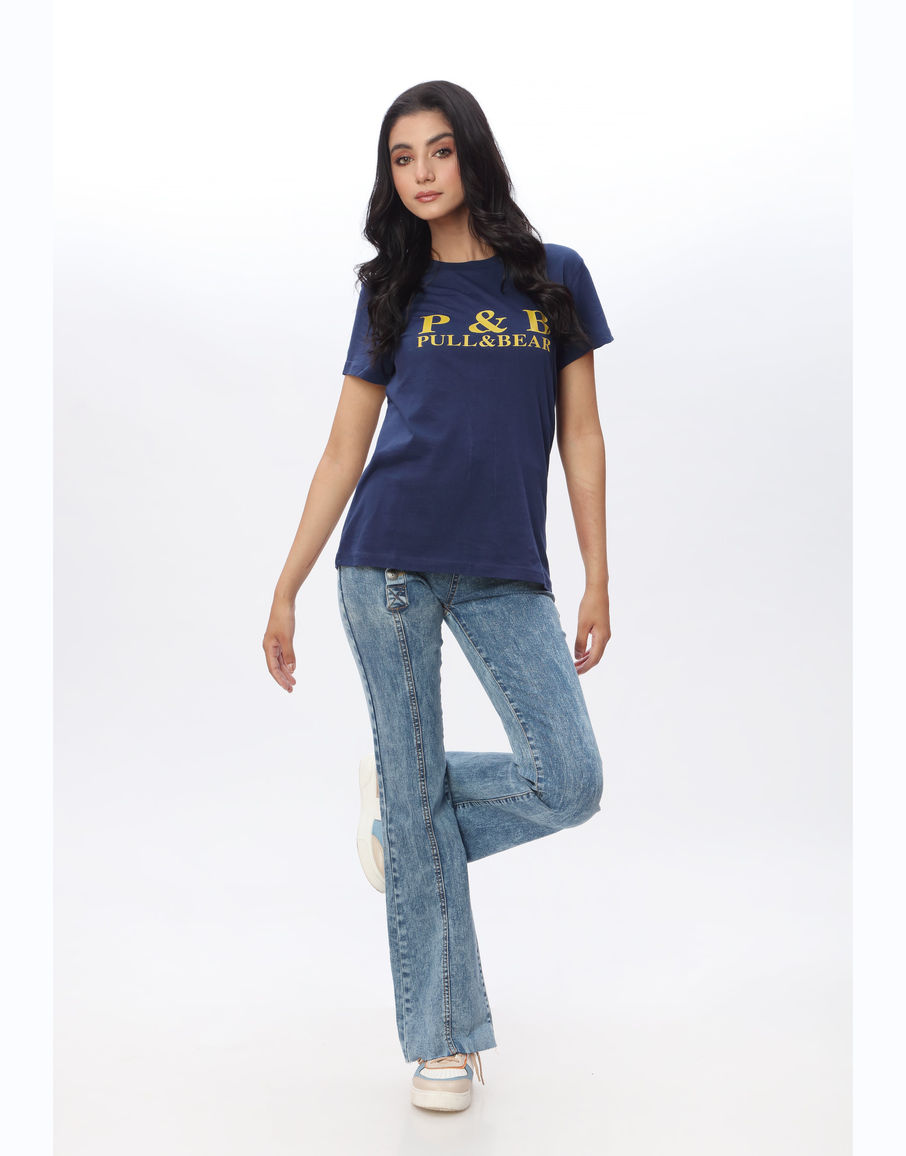 P & B PRINTED YELLOW T SHIRT