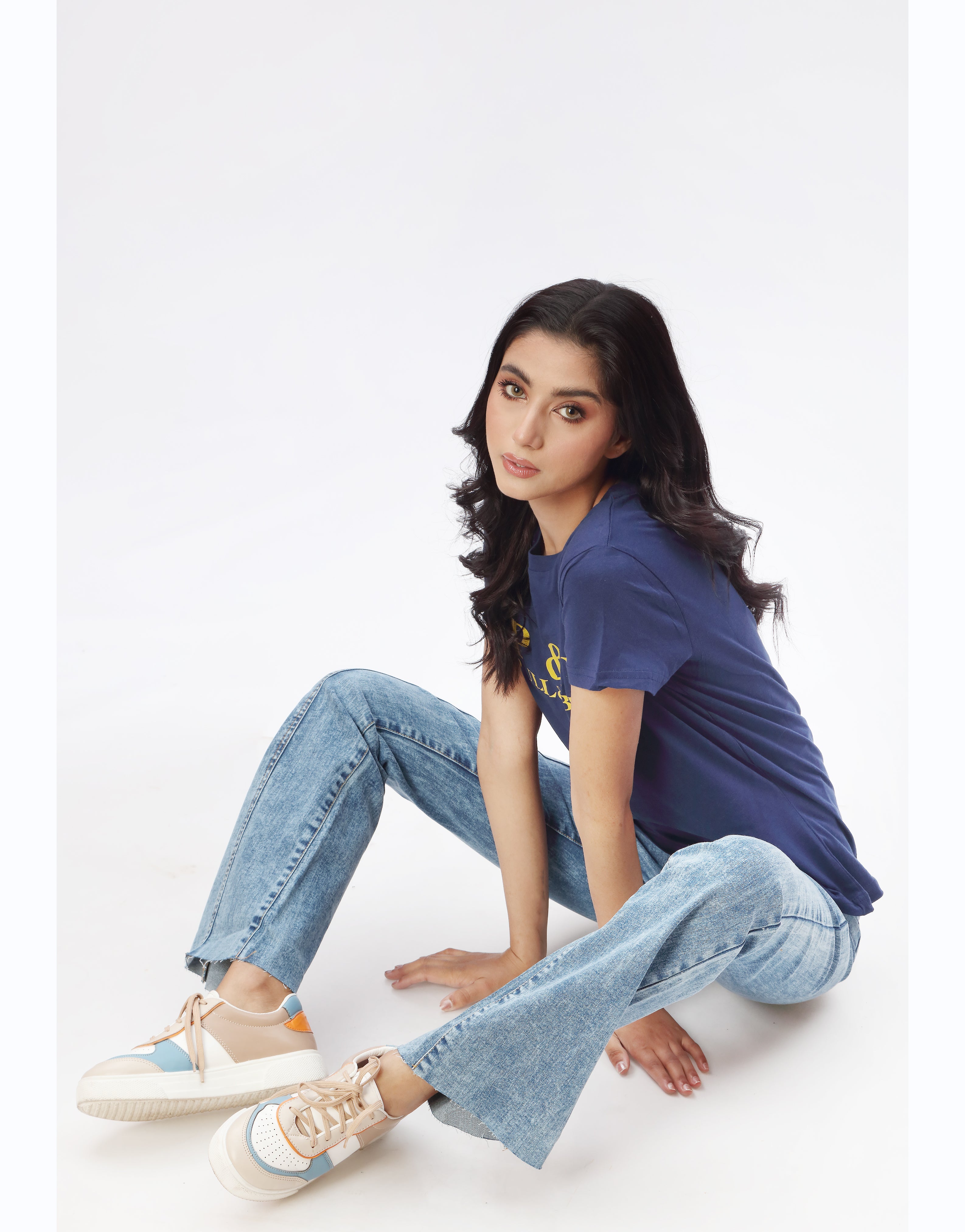 P & B PRINTED YELLOW T SHIRT