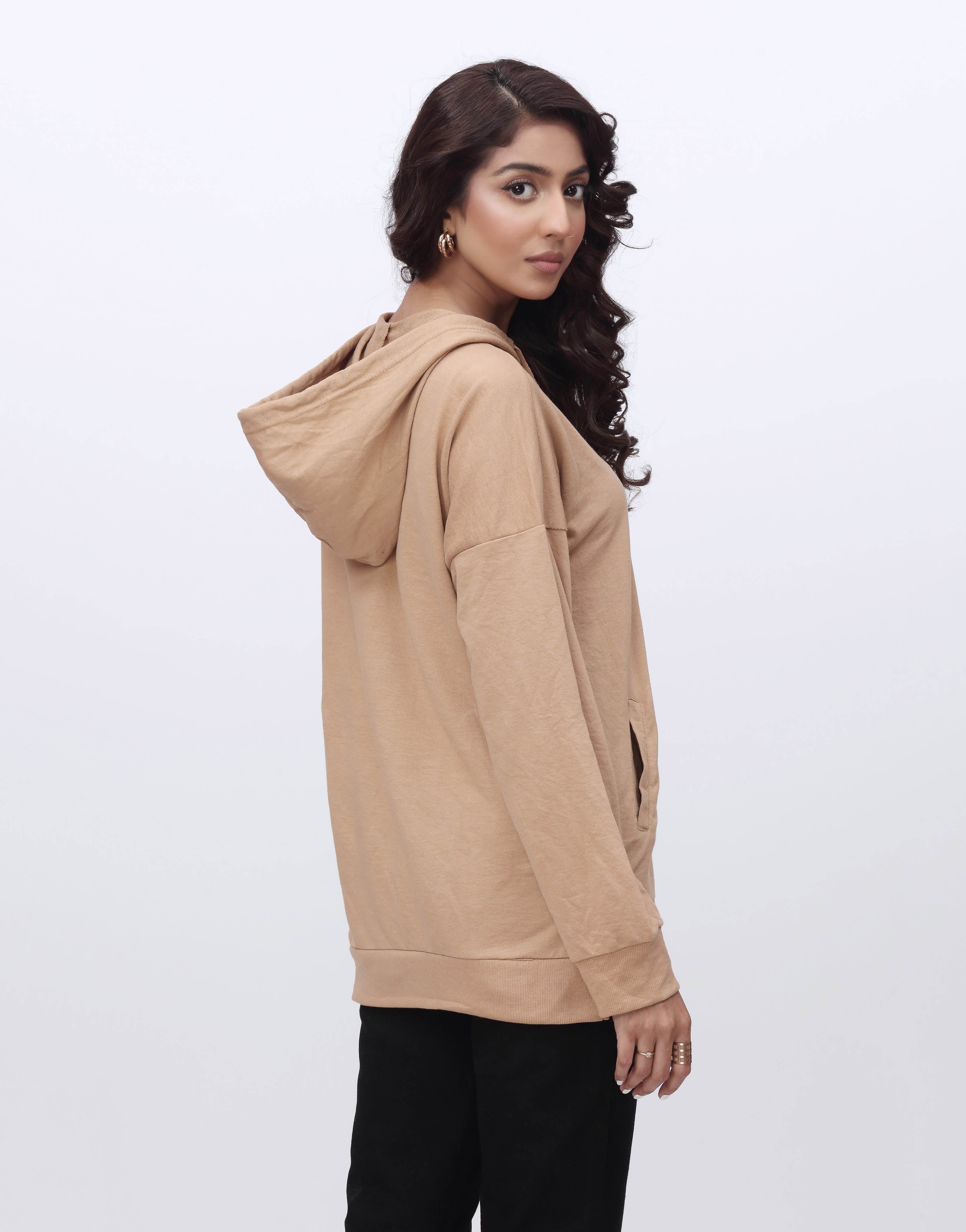 Terry Hoodie in Beige (MINOR DEFECT)