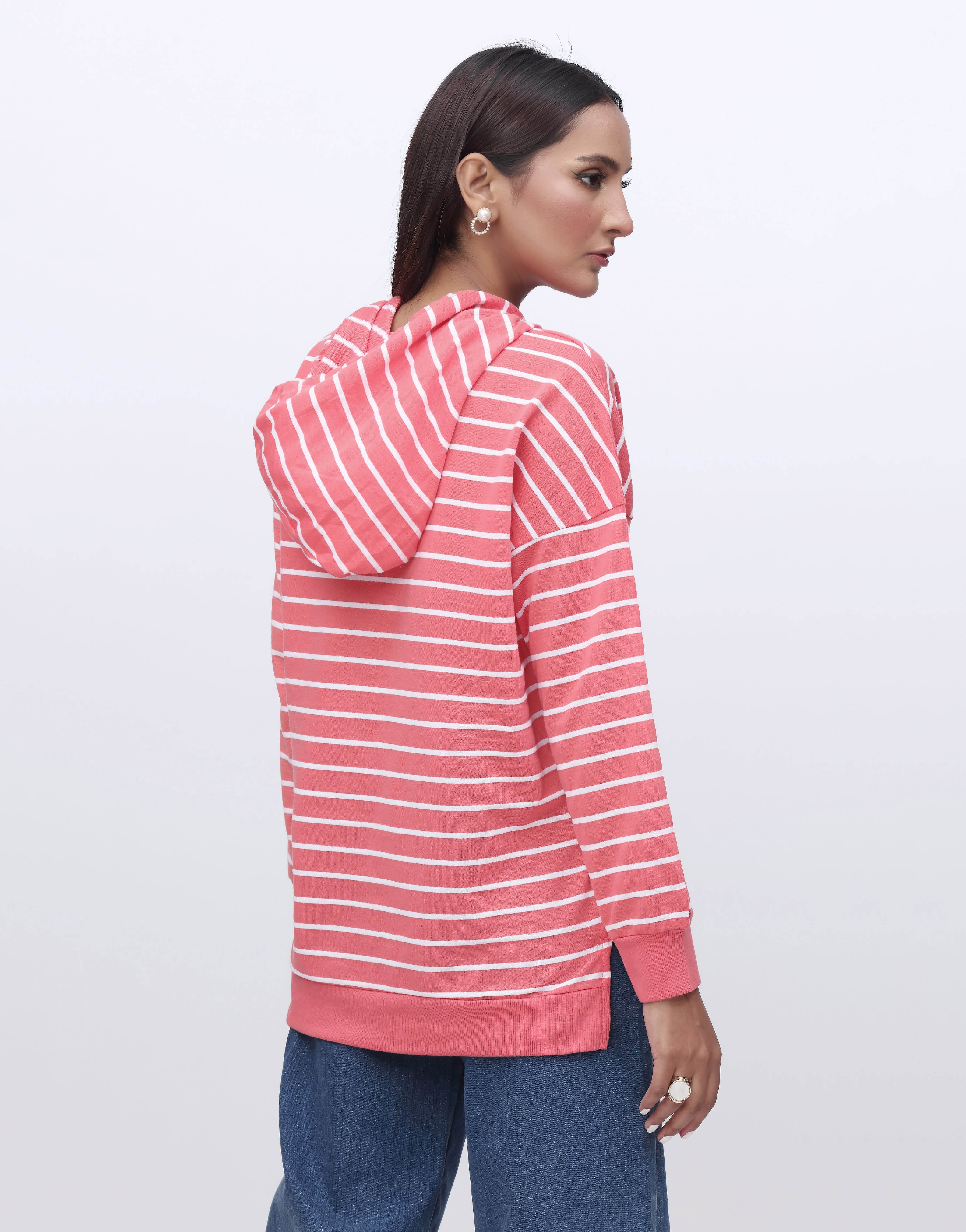 Terry White Lining Hoodie in Red (MINOR DEFECT)