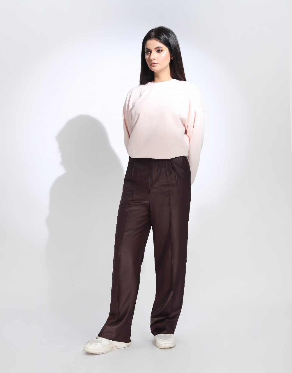Phoenix Hem (Wide Leg Box Pleated Dress Pants Burgundy)