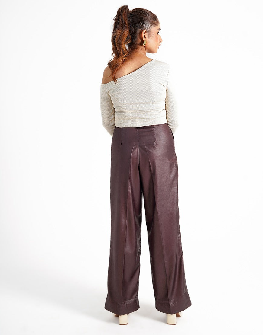 Phoenix Hem (Wide Leg Box Pleated Dress Pants Burgundy)