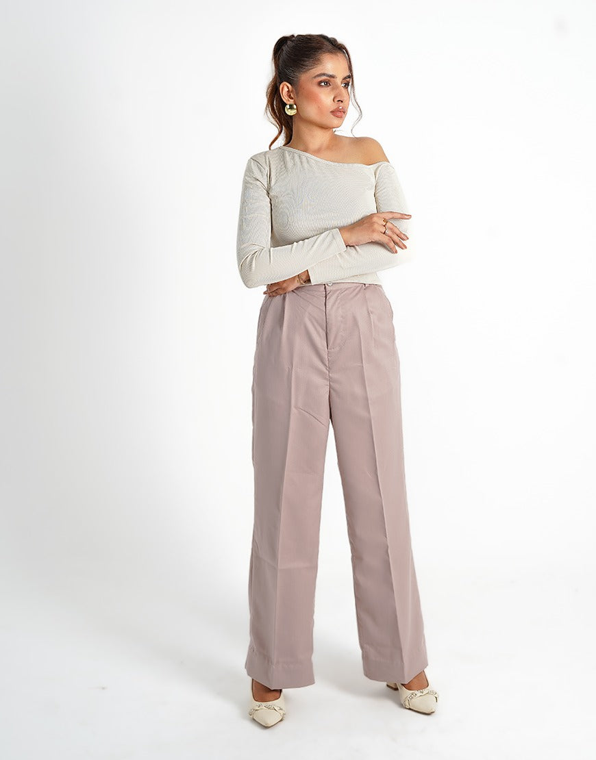 Thread of Hope (Wide Leg Double Pleated Dress Pant Baby Pink)