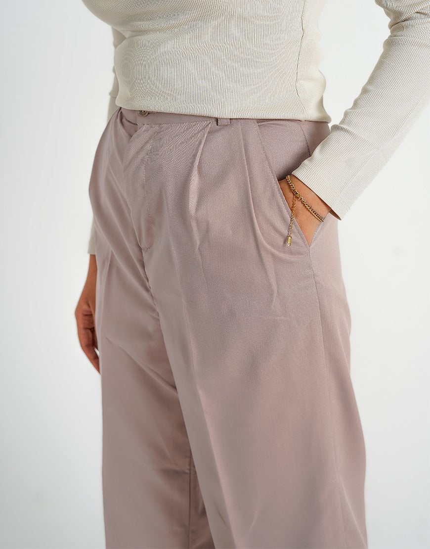 Thread of Hope (Wide Leg Double Pleated Dress Pant Baby Pink)