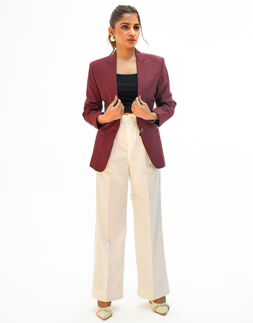 Silent Dawn (Wide Leg Premium Dress Pant Milky White)