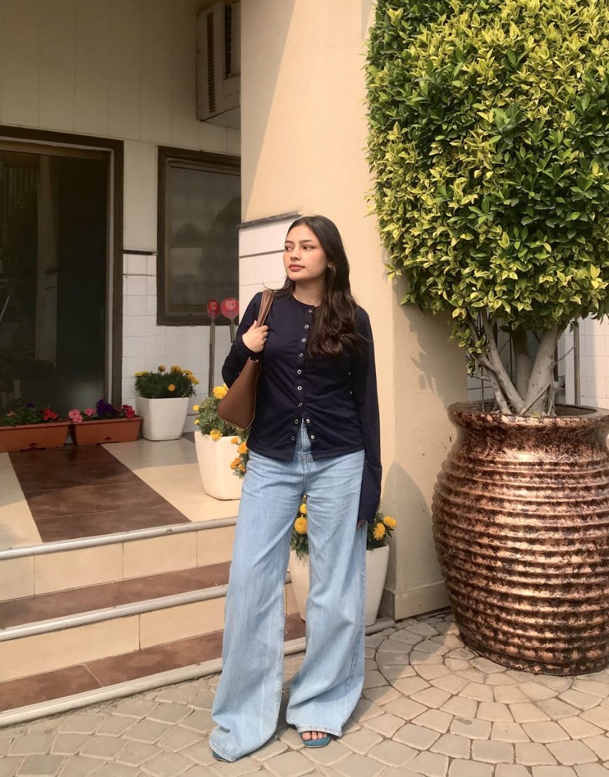 Super Wide Leg Jeans Light Wash