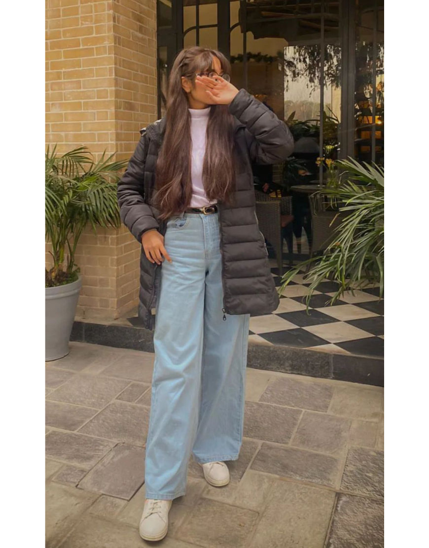 Super Wide Leg Jeans Light Wash