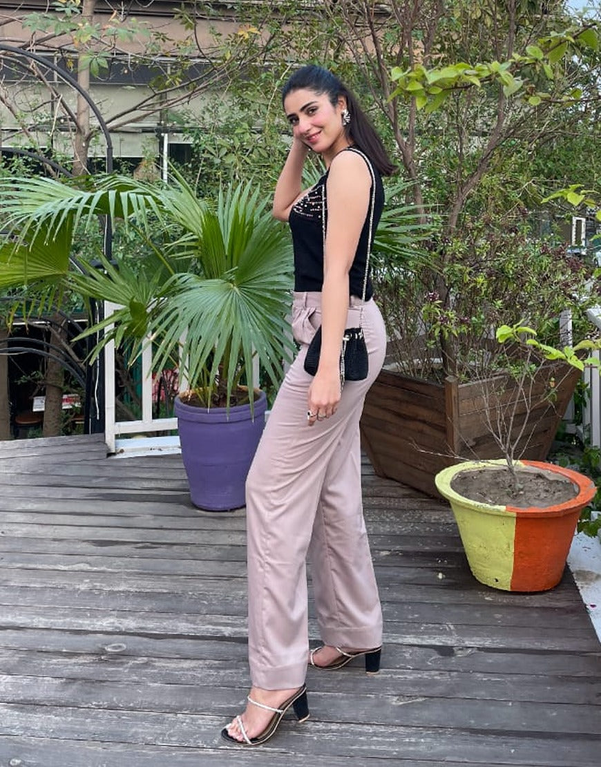 Thread of Hope (Wide Leg Double Pleated Dress Pant Baby Pink)