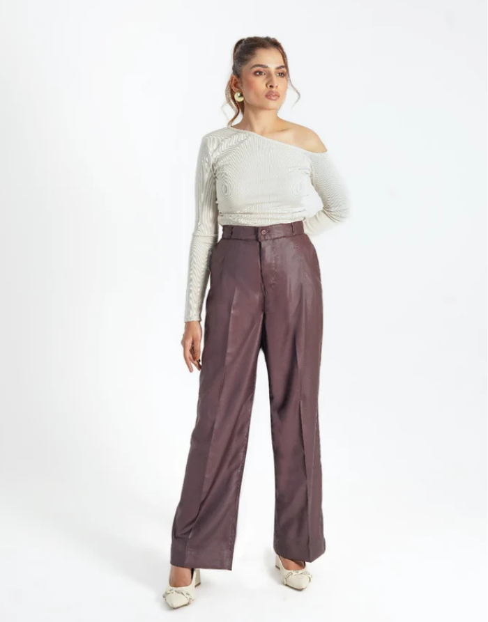 Phoenix Hem (Wide Leg Box Pleated Dress Pants Burgundy)