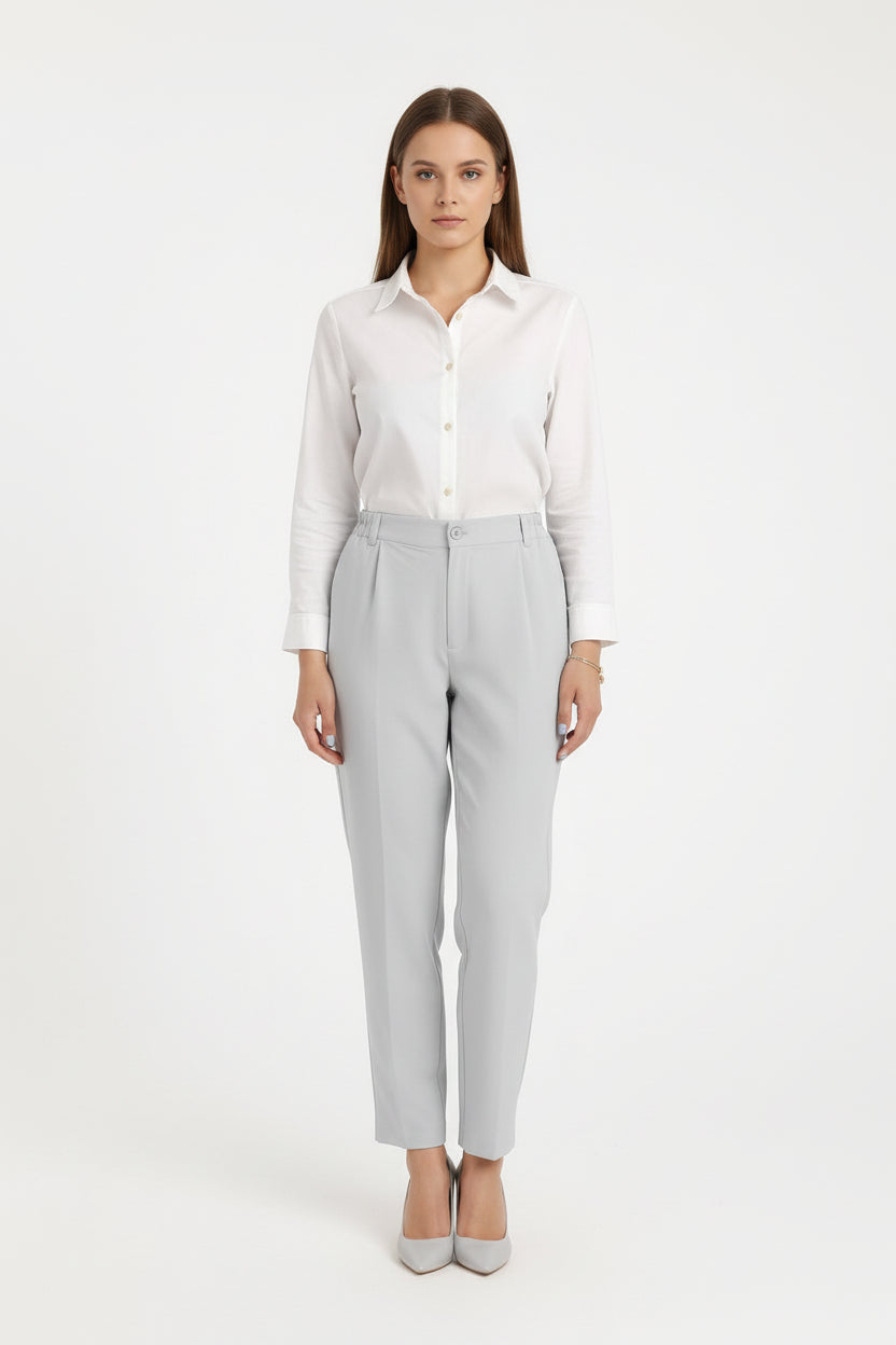 Light Grey Wide Leg Pants