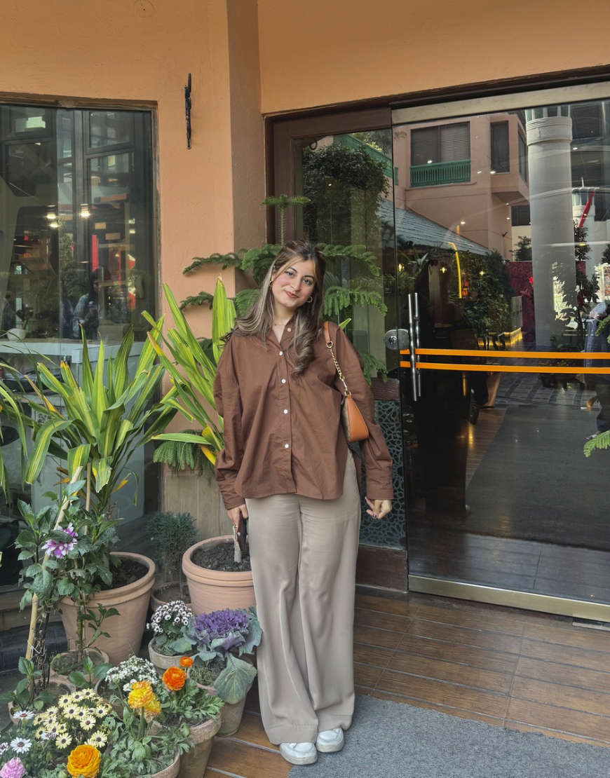 Khaki Wide Leg Pants