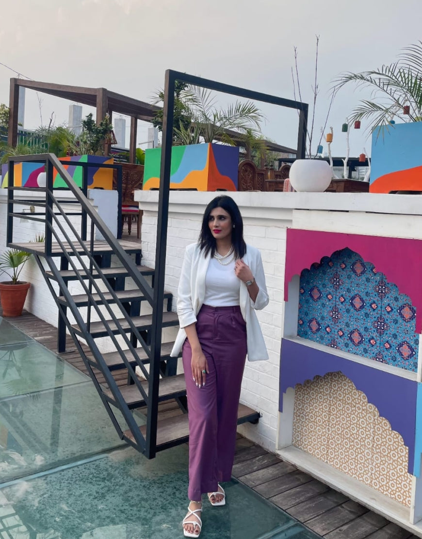 The Enduring Bloom (Wide Leg Centre Pleated Dress Pant Magenta)