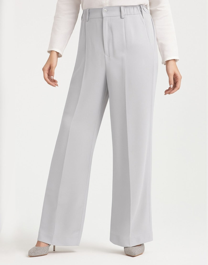Light Grey Wide Leg Pants