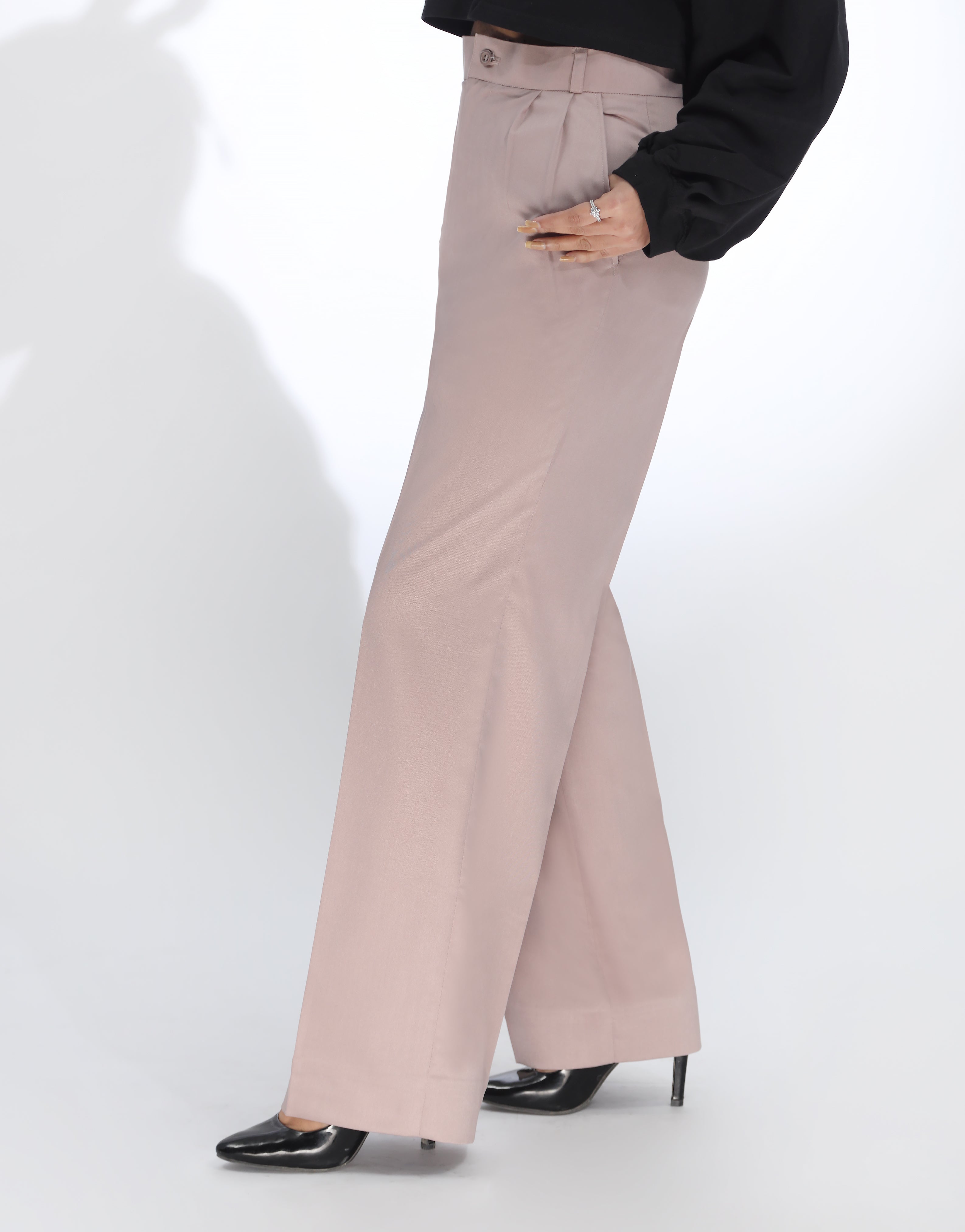 Thread of Hope (Wide Leg Double Pleated Dress Pant Baby Pink)