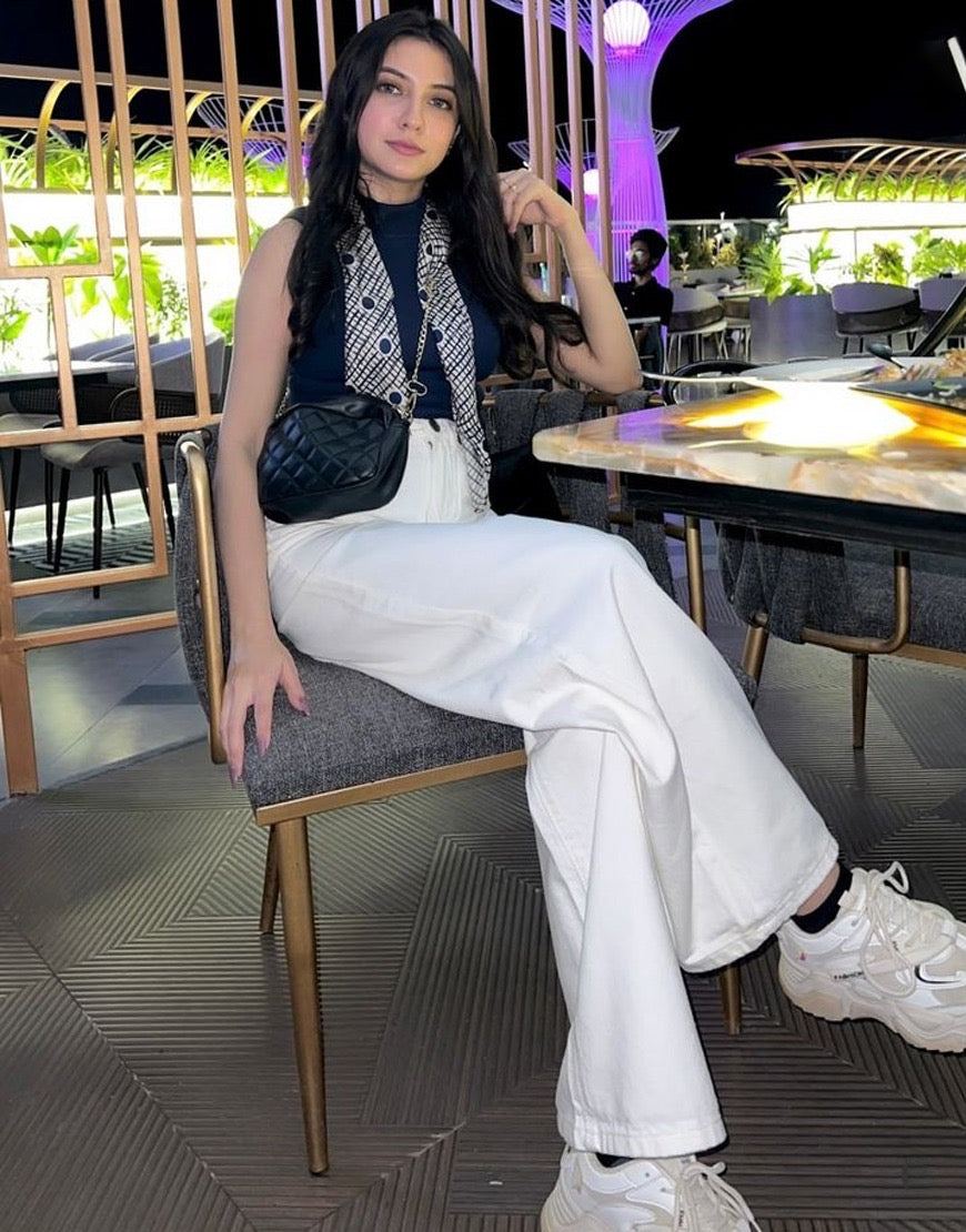 Wide Leg Premium Jeans White