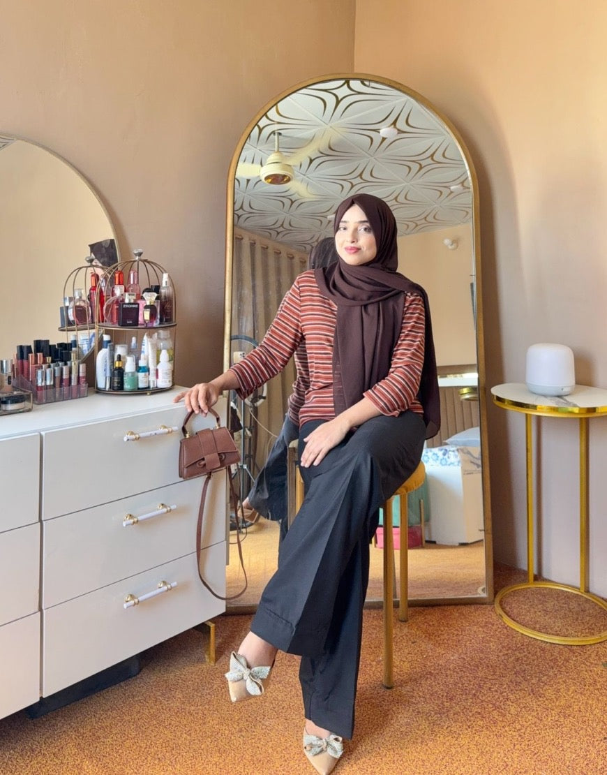 Whispered Victory (Wide Leg Single Pleated Formal Pant Black)