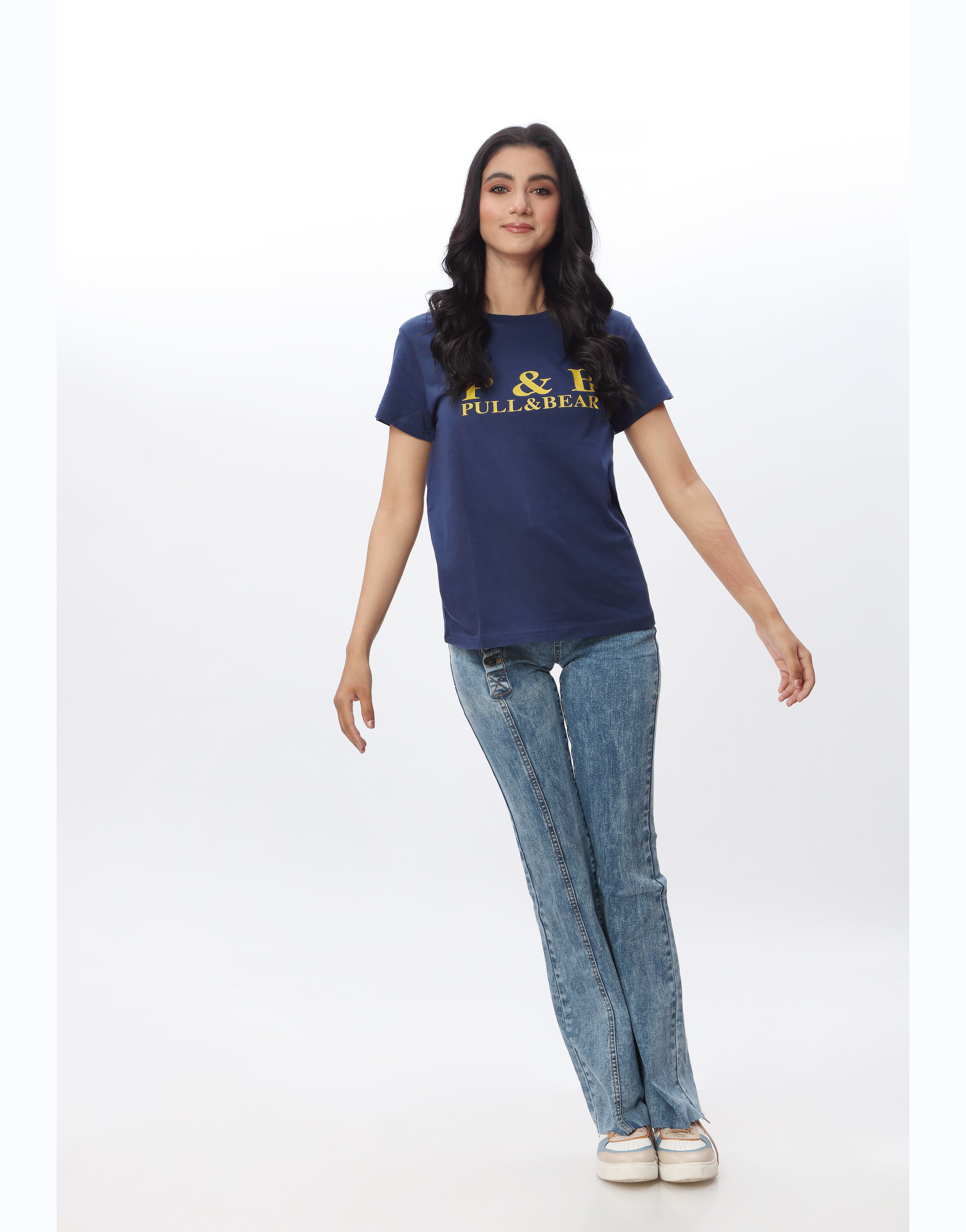 P & B PRINTED YELLOW T SHIRT