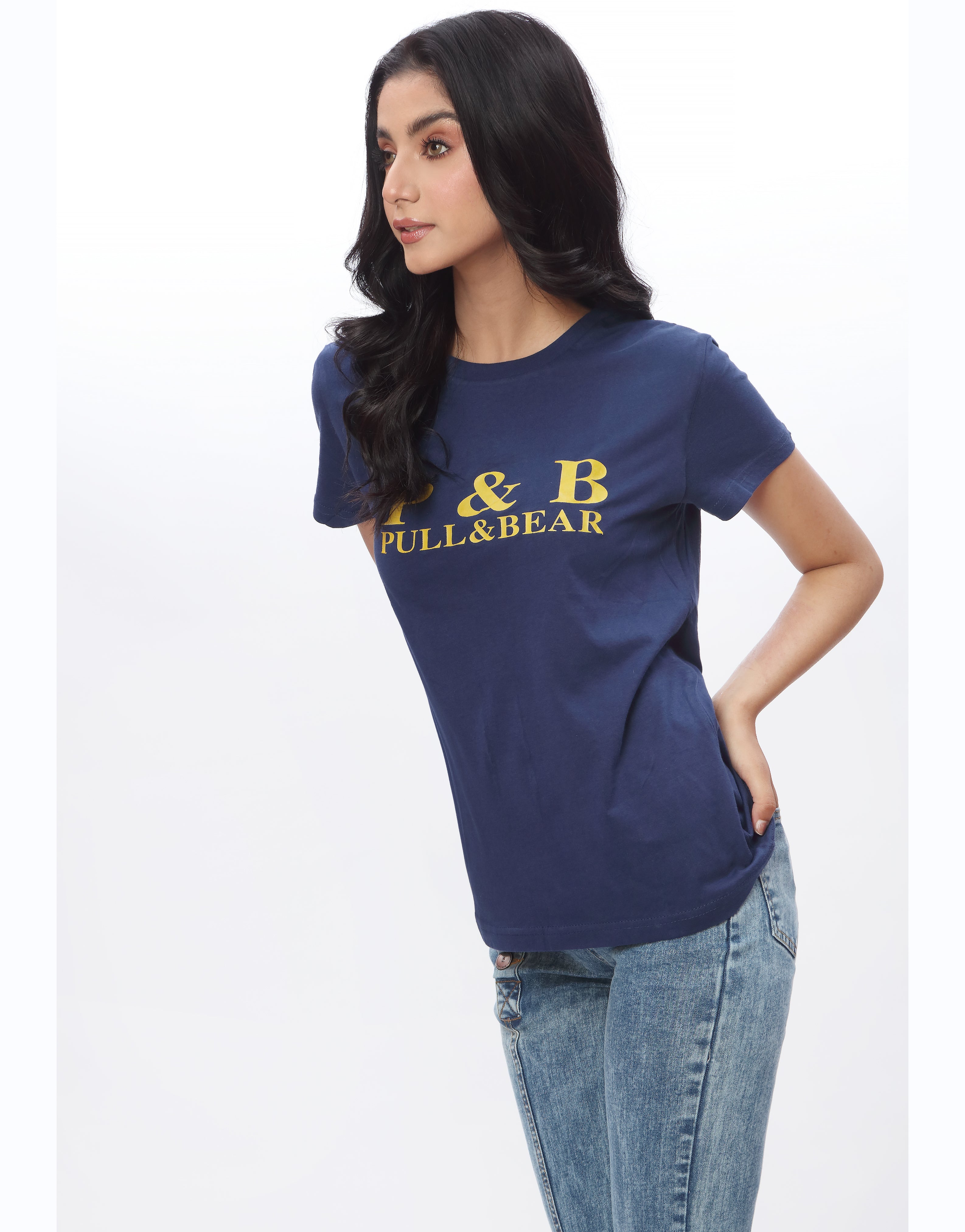 P & B PRINTED YELLOW T SHIRT
