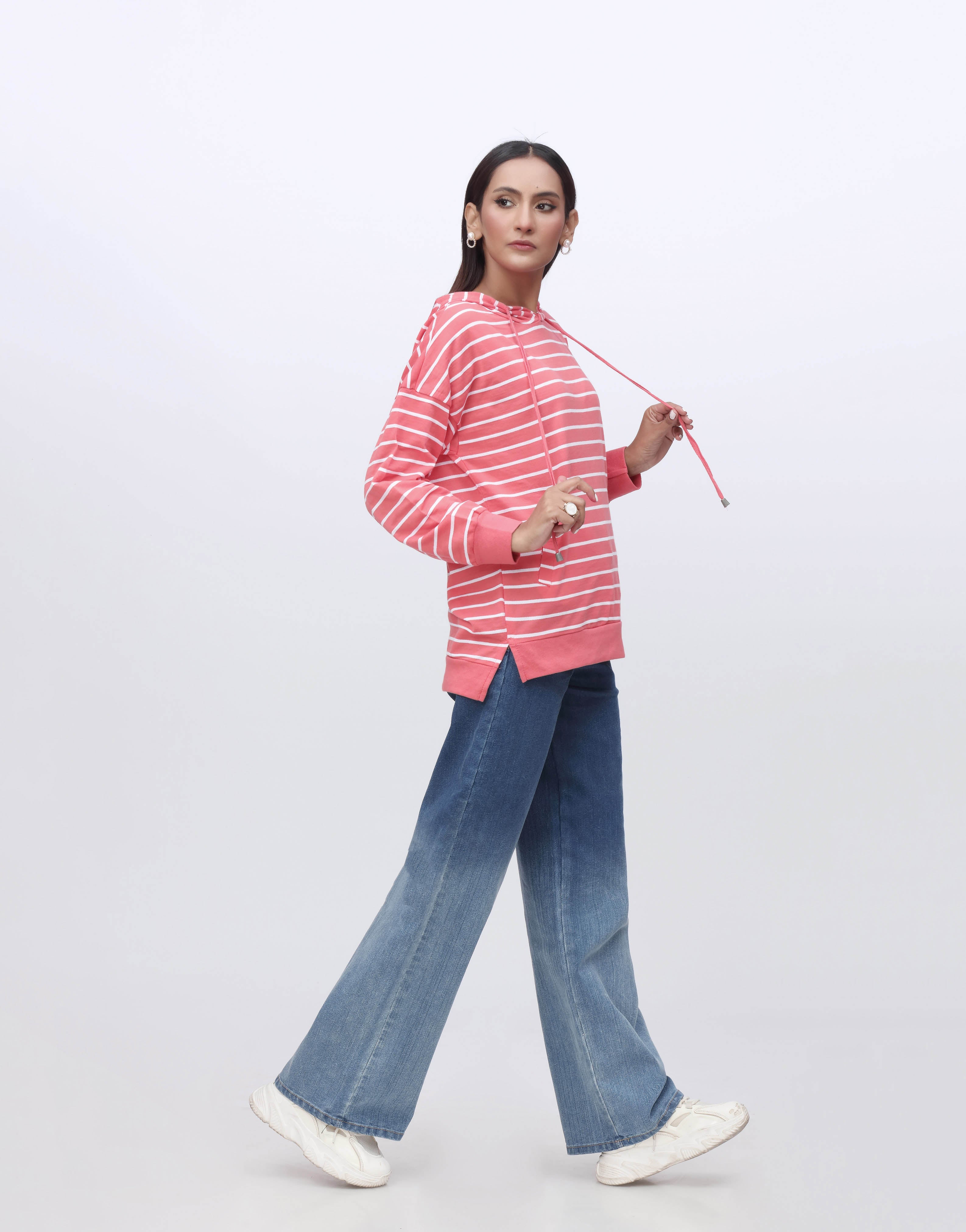 Terry White Lining Hoodie in Red (MINOR DEFECT)