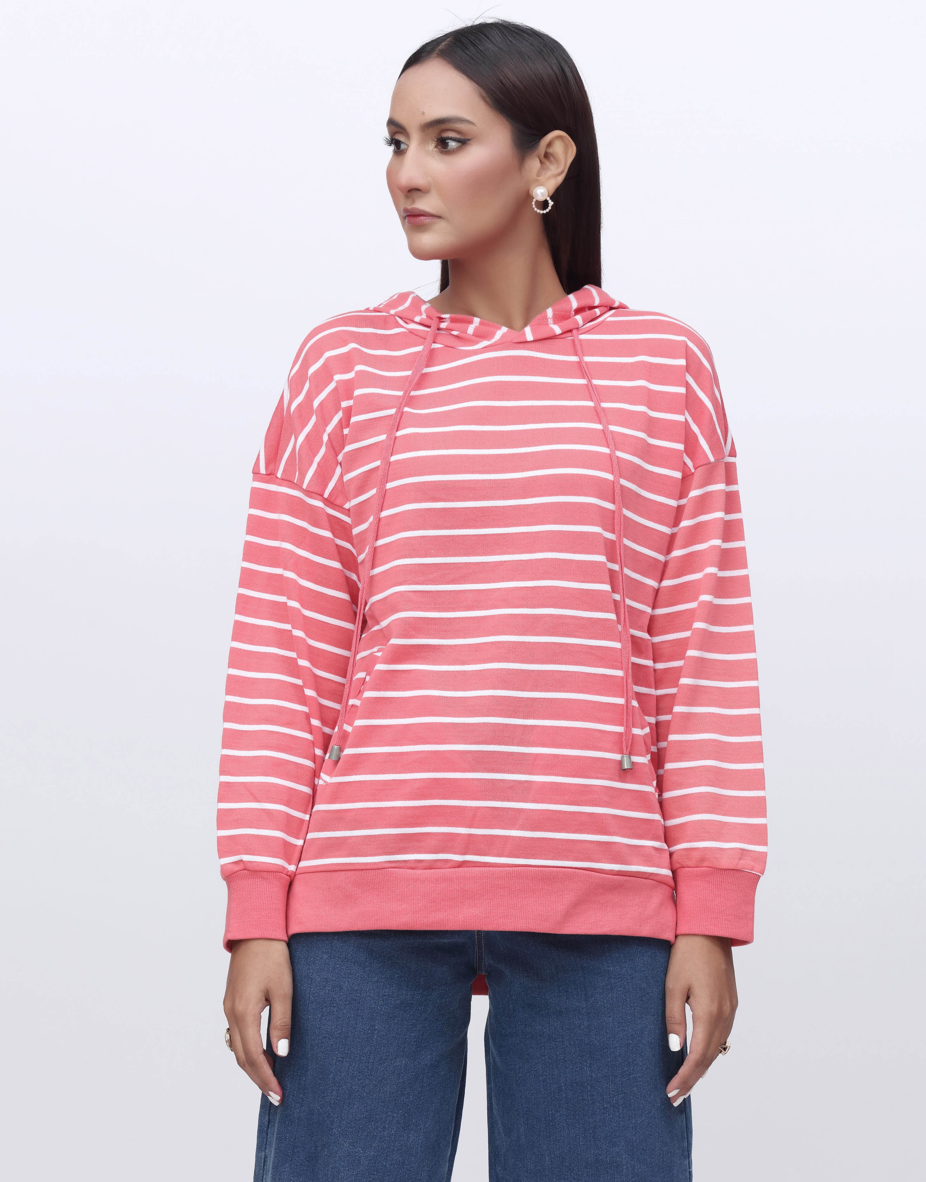 Terry White Lining Hoodie in Red (MINOR DEFECT)