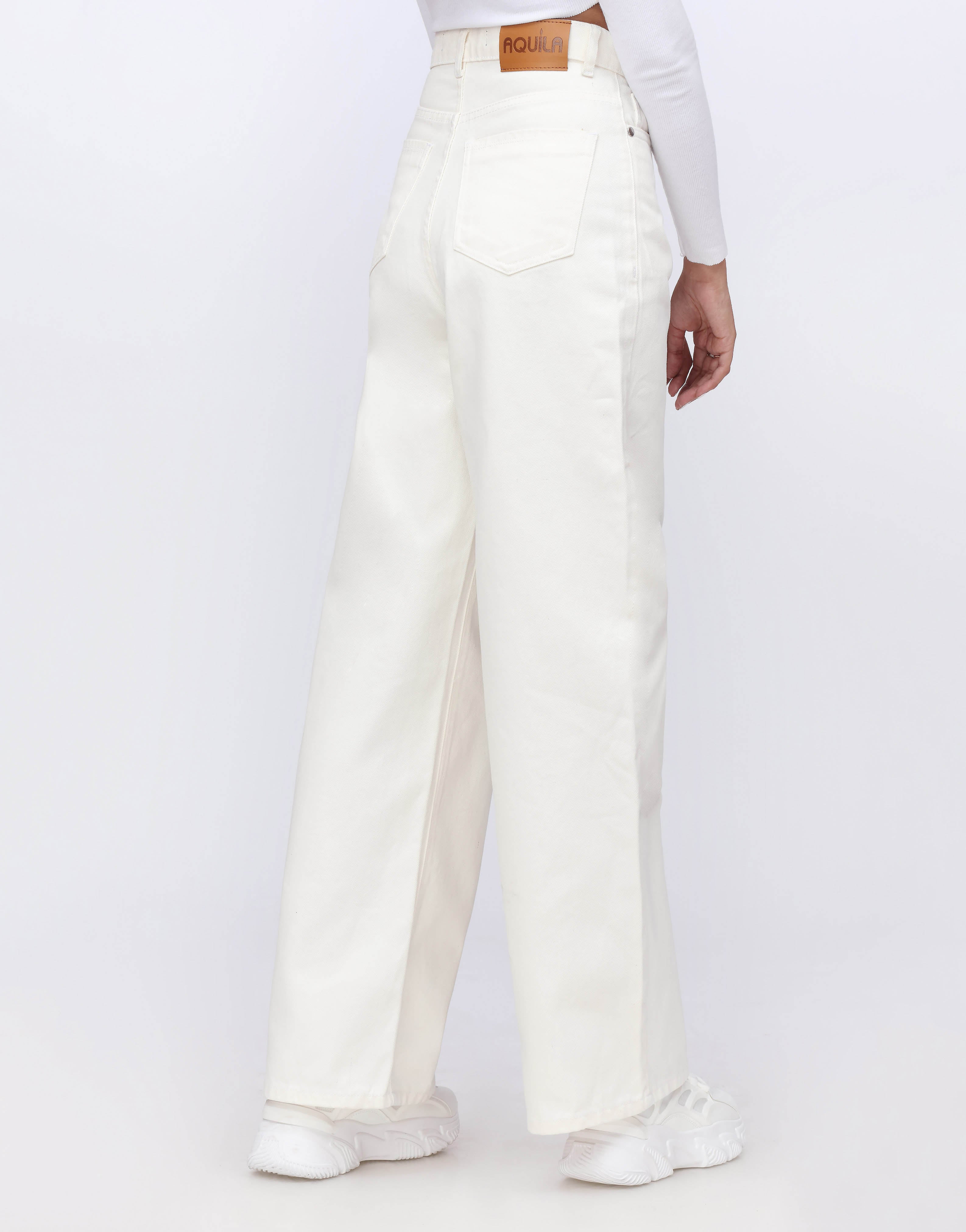 Wide Leg Premium Jeans White
