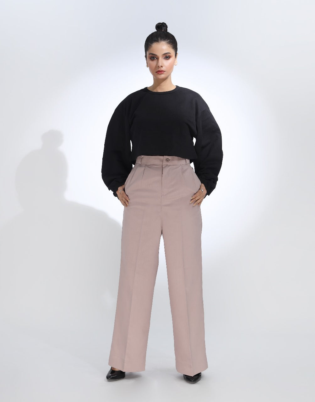 Thread of Hope (Wide Leg Double Pleated Dress Pant Baby Pink)