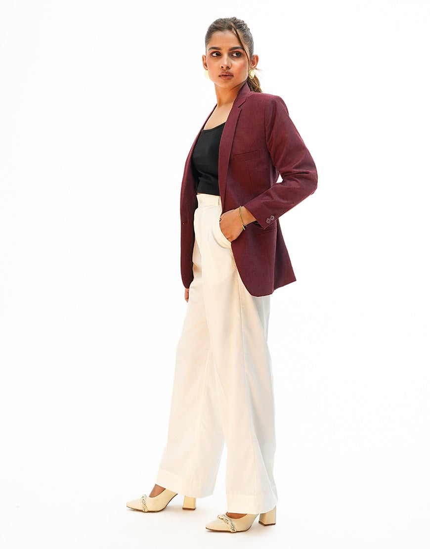 Silent Dawn (Wide Leg Premium Dress Pant Milky White)