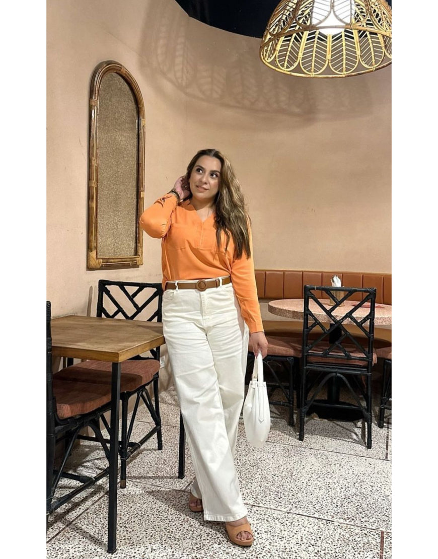 Wide Leg Premium Jeans White