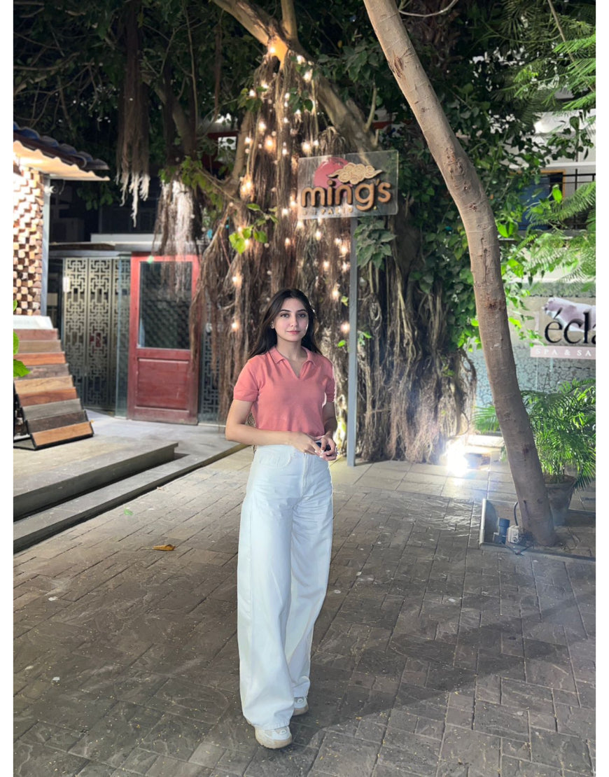 Wide Leg Premium Jeans White