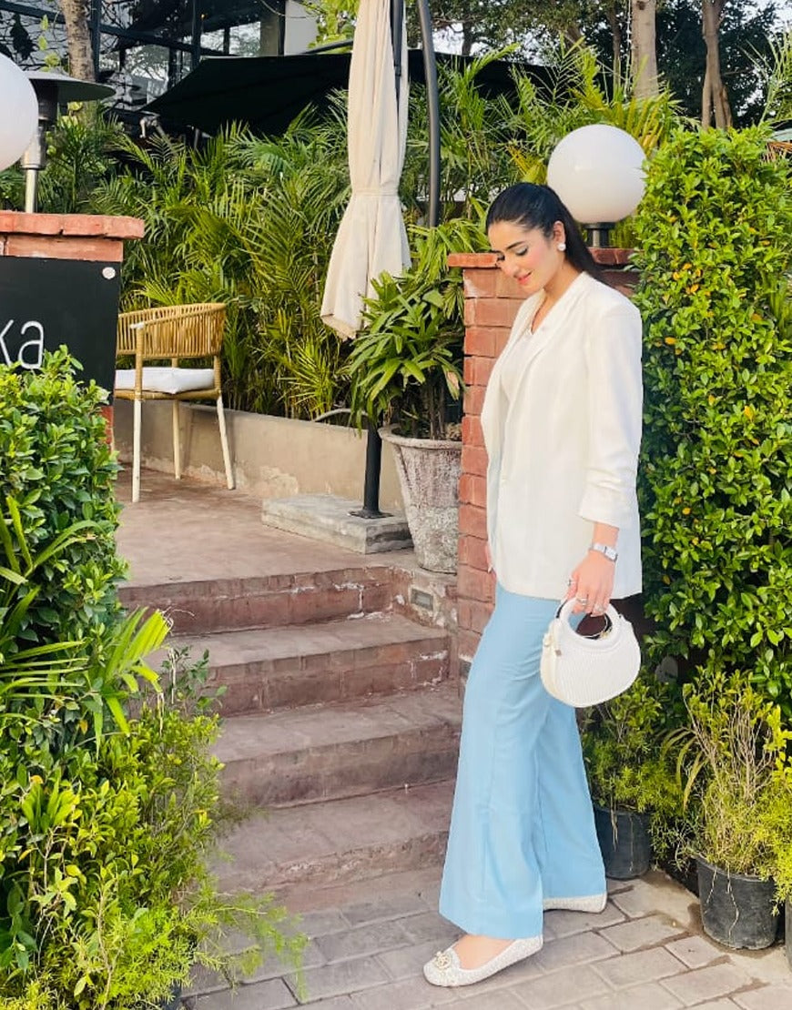 After Rain (Wide Leg Side Pleated Dress Pants Sky)